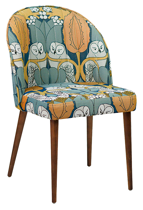 Стул ChiedoCover Тони синие совы гобелен