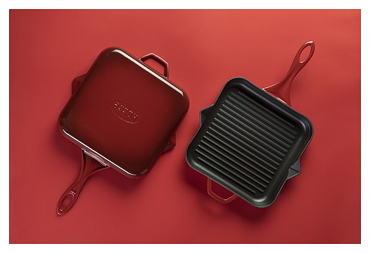 Сковорода-гриль квадратная Hosse HS K GTV 2828 RED 28х28 см красная