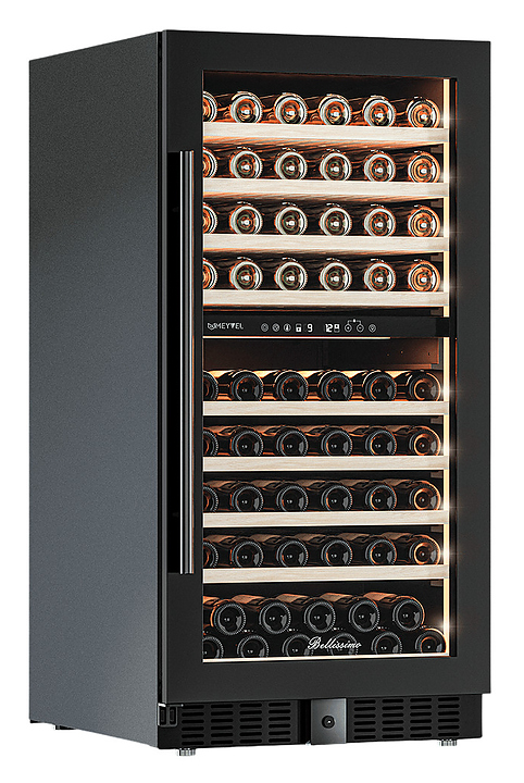 Винный шкаф MEYVEL MV99PRO-KBT2 265 л 595х700х1200 мм черный