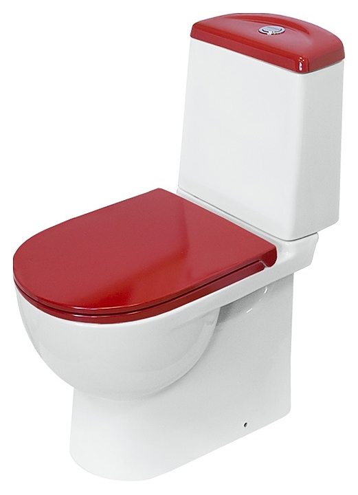 Унитаз-компакт SANITA LUXE Best Color Red BSTSLCC07110522, с красной крышкой