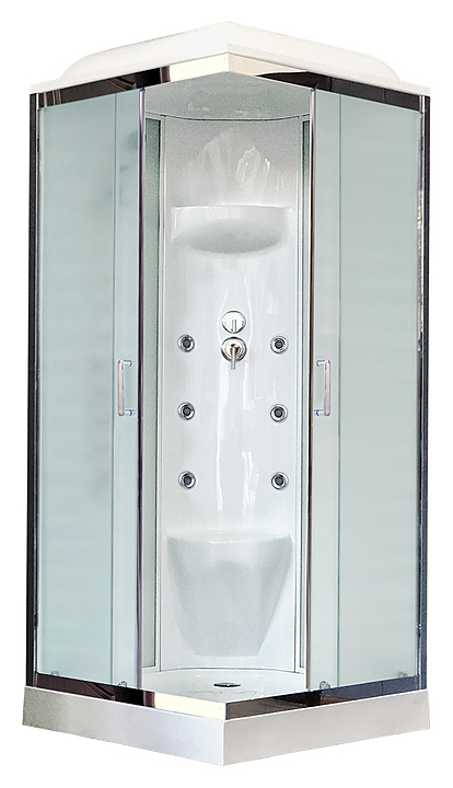 Душевая кабина с гидромассажем Royal Bath RB80HP7-WC-CH 80х80 см