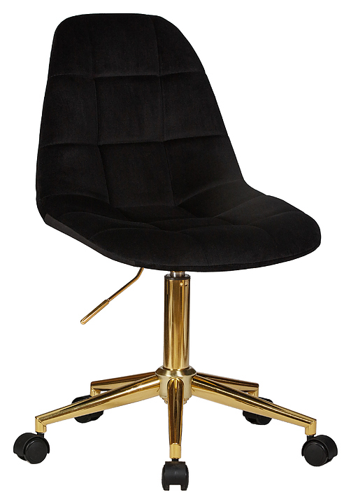 Кресло офисное для персонала DOBRIN 9800-Gold-LM MONTY GOLD (черный, золото)