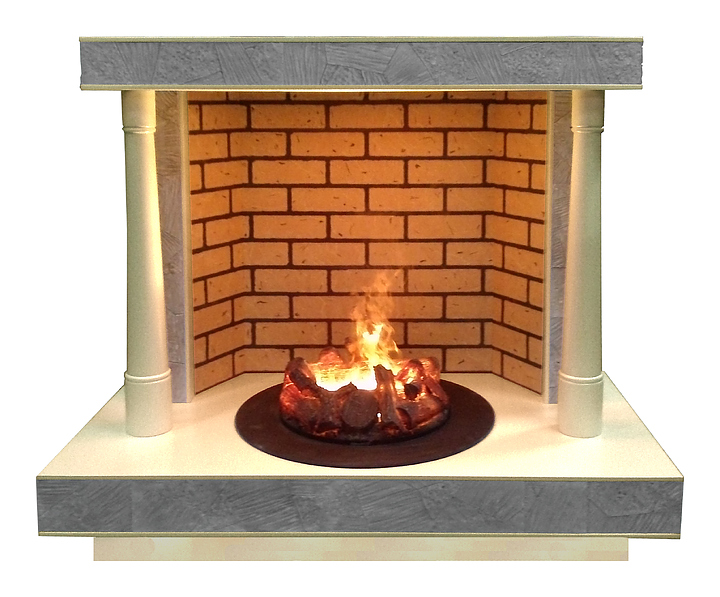 Камин Glenrich Корсика Deluxe Carmen 3D слоновая кость