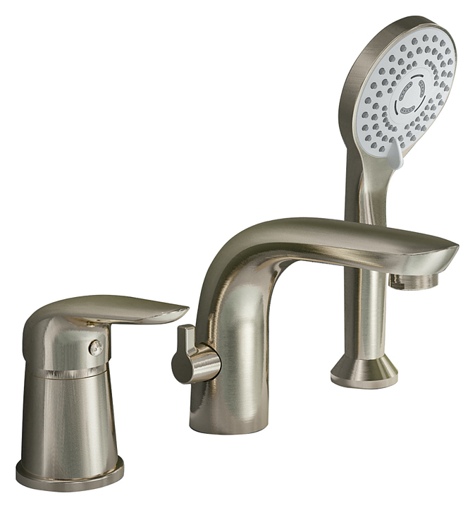 Смеситель на борт ванны ORANGE Otto M22-333ni на 3 отверстия, никель