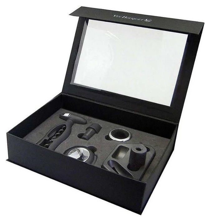 Набор для вина Vin Bouquet FI 005 SET штопор твистер, обрезатель фольги, кольцо каплеуловитель, пробка