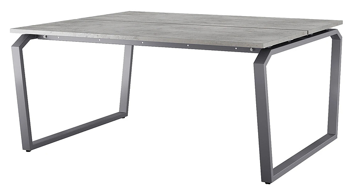 Стол офисный КОБОР TB/2-140/160 graphite/chicago