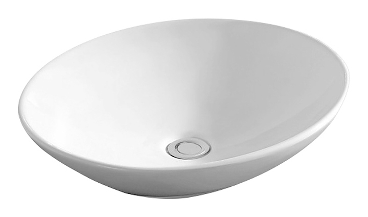 Раковина накладная Mira MR-8021 42х34 см, без отв. под смеситель, керамика