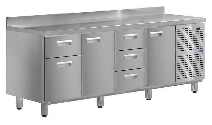 Стол холодильный KAYMAN КСХ-4131/70 (2 двери, 5 ящиков)