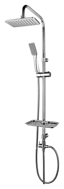 Душевая стойка LEMARK LM8804C без смесителя, с верхней душевой лейкой 