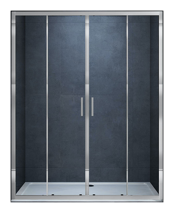 Дверь душевая Vincea Alpha VDS-3AL2180CL 180х190 см с прозрачным стеклом, раздвижная, хром