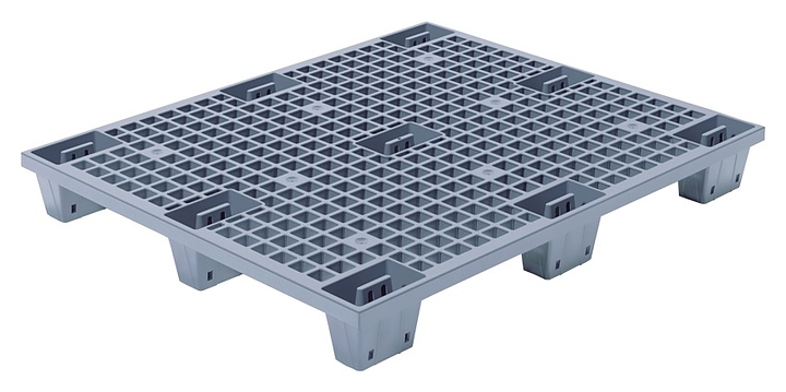 Паллет ТАРА.РУ TR 1210 LP 1200х1000х140 мм (перфорированный на 9 ножках) серый