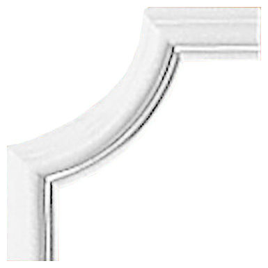 Угол к плинтусу потолочному Decomaster 97012-3 (110x110x12 мм)