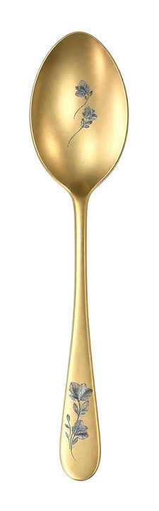 Ложка столовая Narin 202215 Epsilon matt gold 24k flower 21 см