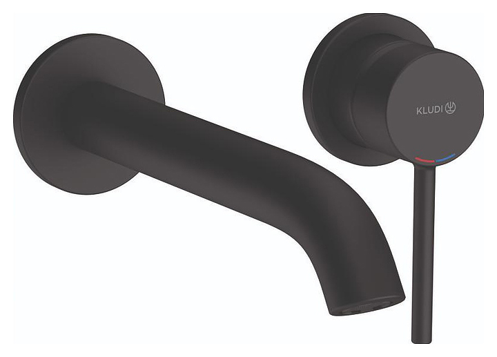 Смеситель для раковины KLUDI Bozz Black 382453976 излив 23 см