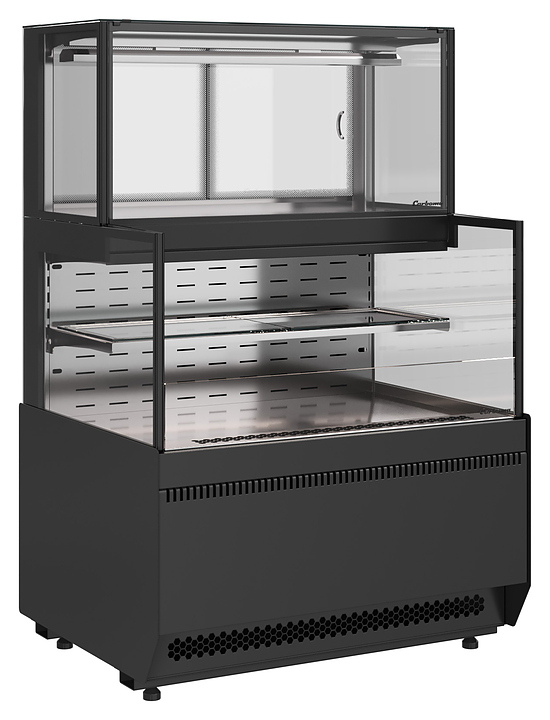 Витрина кондитерская комбинированная Carboma KC70 VV/SH 1,3-2-1 Standard боковина ступенька версия 2.0 (9005-0430)