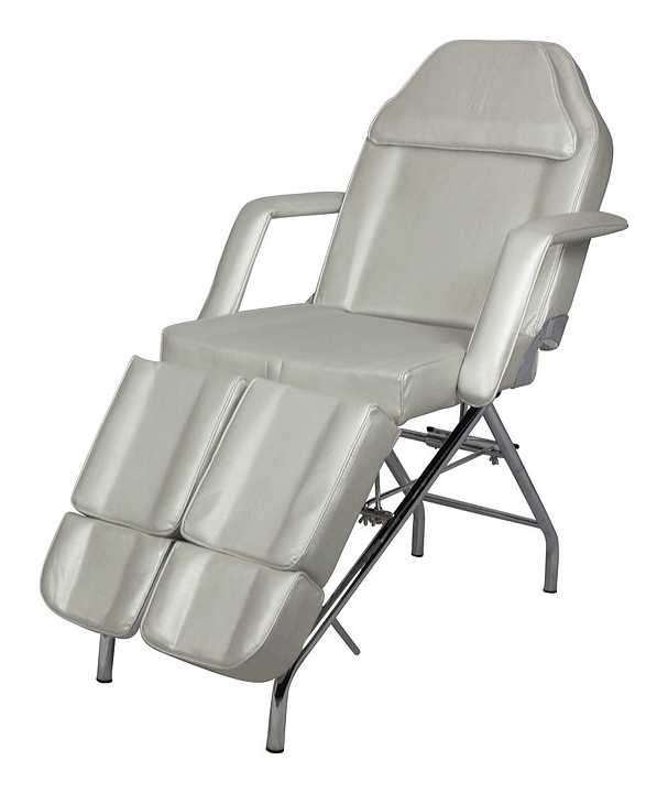 Кресло педикюрное Мэдисон&Co МД-3562, каркас хром, серебро
