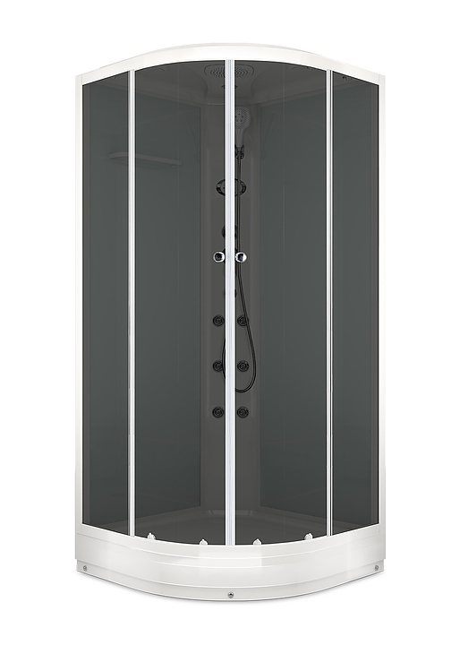 Душевая кабина с гидромассажем и блоком управления Domani-Spa Delight 99 DS01D99LWT10 90х90 см