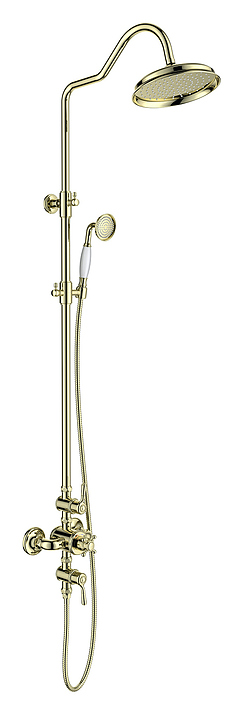 Душевая система термостатическая Aquatek Классик AQ2563PG полированное золото