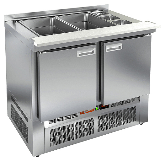 Стол для салатов HICOLD SLE3-11GN (2х1/1+3х1/6) полипропилен, без крышки