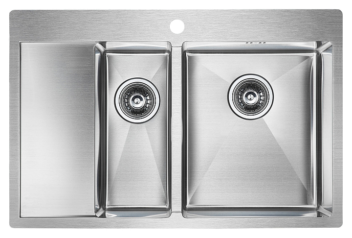 Мойка кухонная Paulmark Liga PM227851-BSR нержавеющая сталь, правая