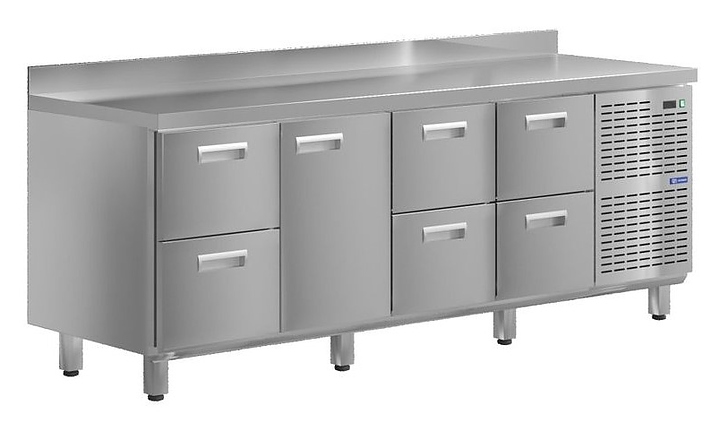 Стол холодильный KAYMAN КСХ-2122/70 (1 дверь, 6 ящиков)