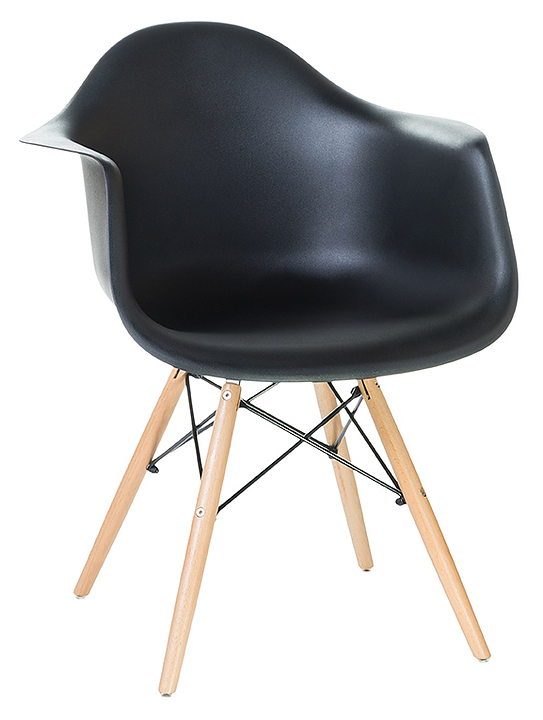 Стул обеденный DOBRIN 620PP-LMZL DAW (черный, светлый бук)