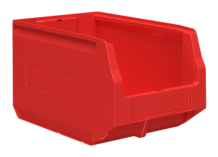 Контейнер iPlast Logic Store 350x225x200 мм с отверстиями для перегородки, красный