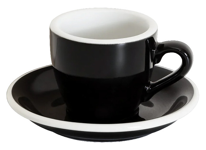Кофейная пара Loveramics Egg Espresso Cup 80-39BBK/40BBK 80 мл, черный (black)