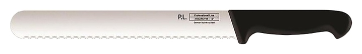 Нож для хлеба P.L. Proff Cuisine Pro Line 81222413 l=30/44 см (нерж. сталь) с черной рукояткой (пластик)