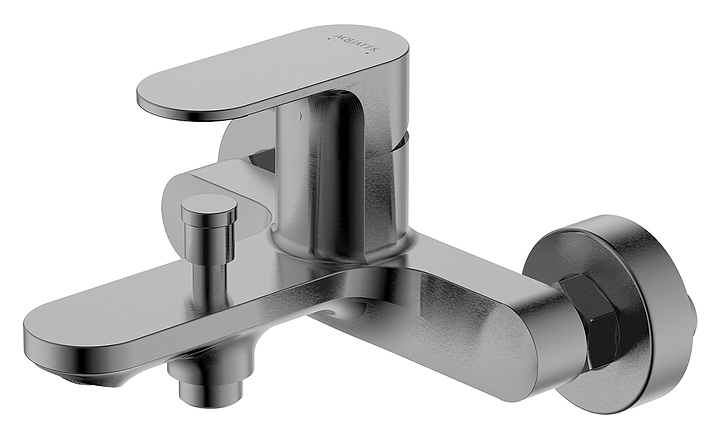 Смеситель для ванны с душем Aquatek Альфа AQ1940BGM оружейная сталь