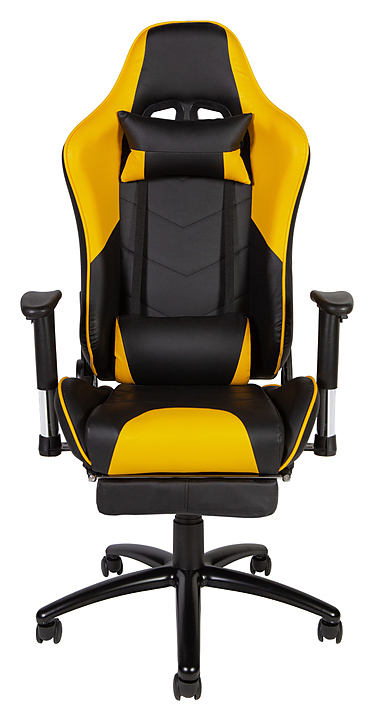 Кресло NORDEN Lotus GTS реклайнер черное с желтым