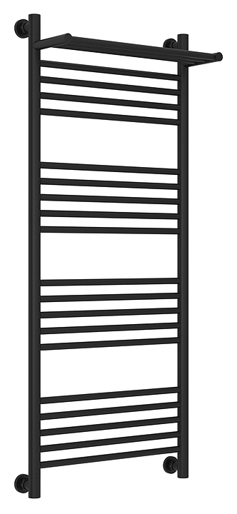 Полотенцесушитель водяной Сунержа Богема с полкой+ 120x50 см матовый черный