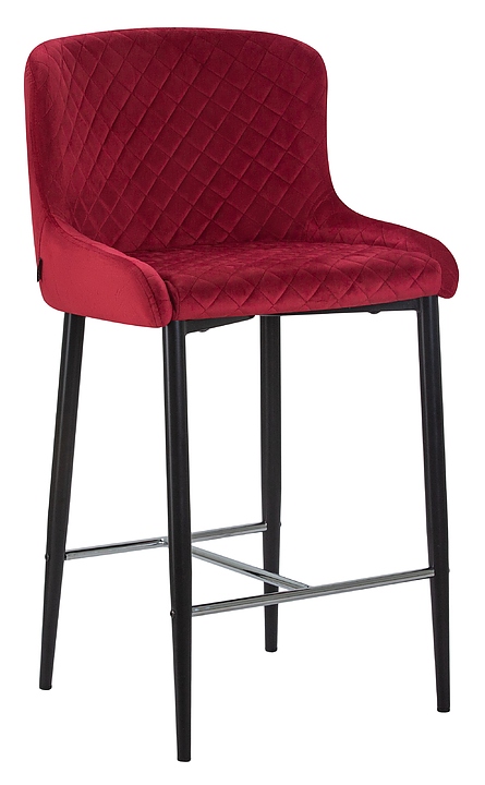 Стул полубарный DOBRIN 8297S-LML-CHRISTIAN 65 (бордовый велюр, черный)