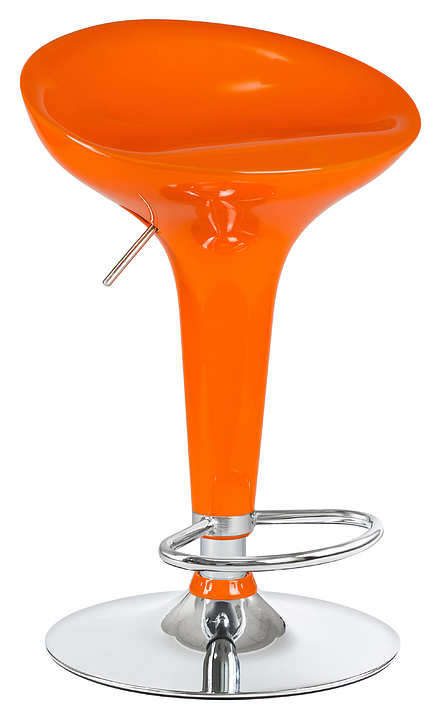 Стул барный DOBRIN 1004-LM BOMBA (оранжевый, хромированная сталь)