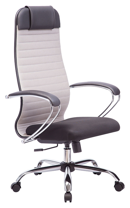 Кресло без основания Метта Комплект 23 светло-серая спинка, черное сиденье