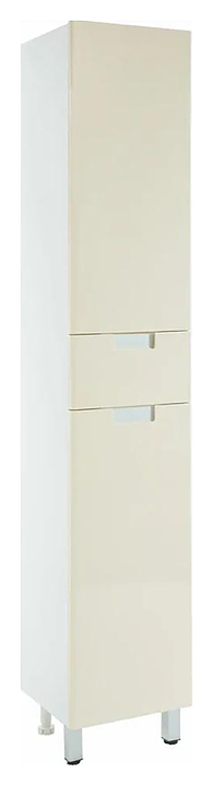 Шкаф-пенал Bellezza Пегас 35 L с бельевой корзиной, левый, бежевый