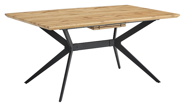Стол обеденный Hesby Serene Cadence (МДФ / металл) светлое дерево / черный