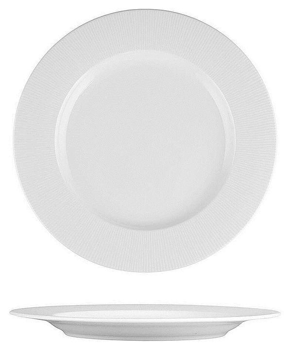 Тарелка Noble Neo Silk 306007А d=23 см h=2,3 см (фарфор) белая