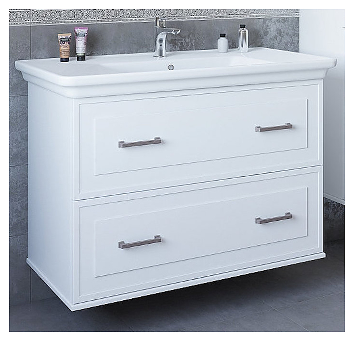 Тумба с раковиной Sanflor Модена 105 см белая