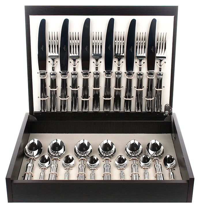 Набор столовых приборов CUTIPOL Fontainebleau P1A.006 F 24 шт., зеркальная сталь