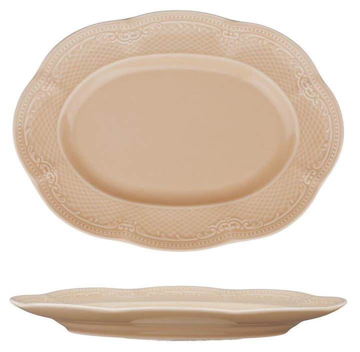 Блюдо овальное Noble Aristocrat Peach Tea 248х180 мм