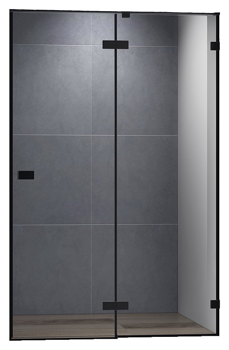 Дверь душевая CEZARES BELLAGIO-B-12-120-C-NERO 120х197 см, в нишу, распашная