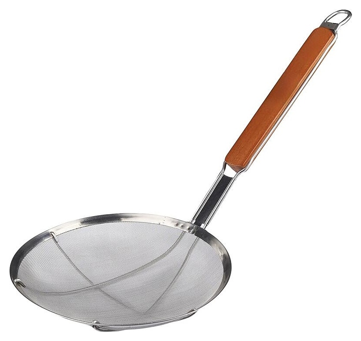 Шумовка P.L. Proff Cuisine GX28352-2 d=22,7 см l=50,5 см (нерж. сталь) сетчатая с деревянной ручкой