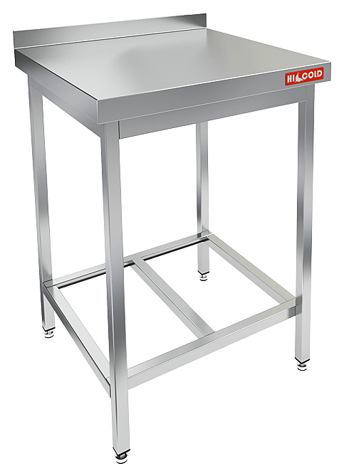 Стол пристенный с бортом и полкой-решеткой HICOLD НСО-6/7БР