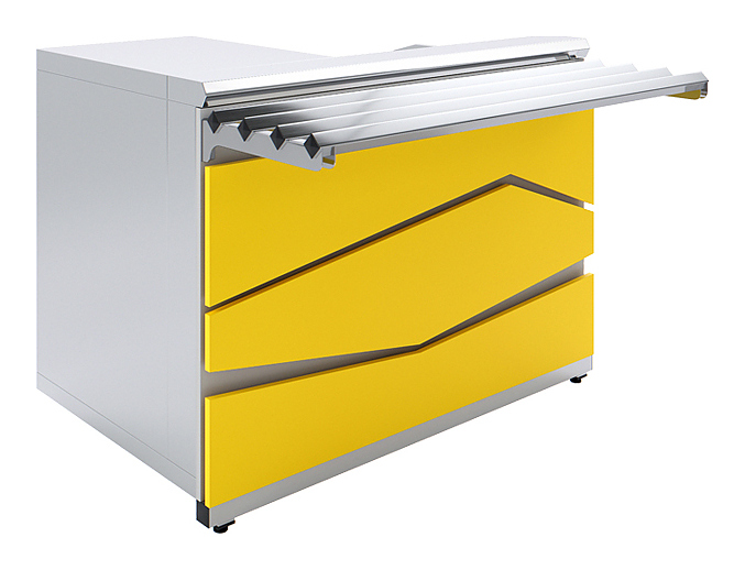 Прилавок кассовый Luxstahl КК-1200 Premium Zigzag