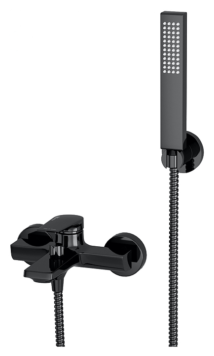 Смеситель для ванны с душем Wasserkraft Glan 6601 черный глянец