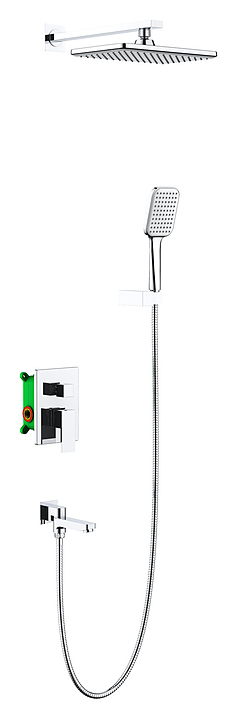 Комплект душевой TIMO Selene SX-3069/00SM (1013) с прямоуг. верхним душем, хром