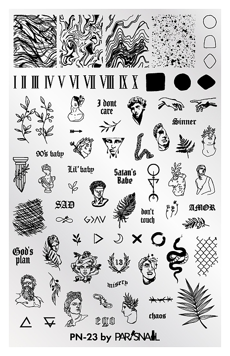 Пластина для стемпинга ParisNail PN-23 (95х145 мм)