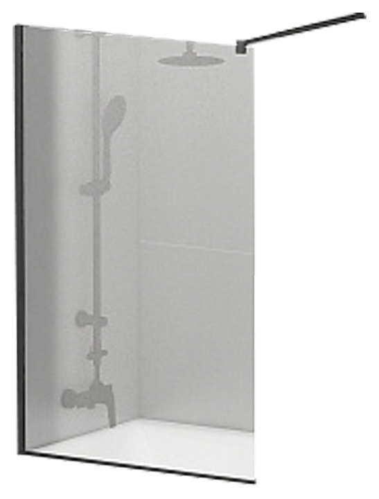 Шторка на ванну CEZARES LIBERTA-V-1-90/155-C-NERO 90х155 см