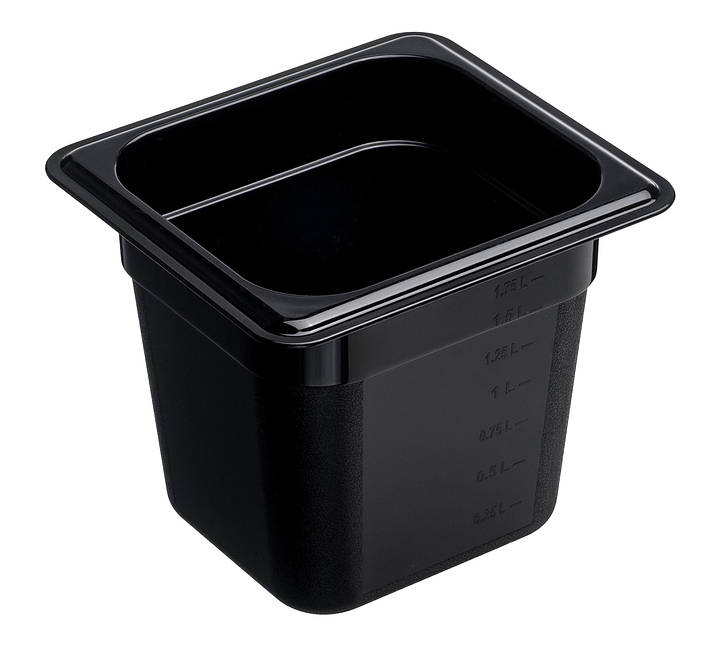 Гастроемкость Gastroplast 79660 GN 1/6-150 (176x162х150 мм) 2.1 л поликарбонат, черный